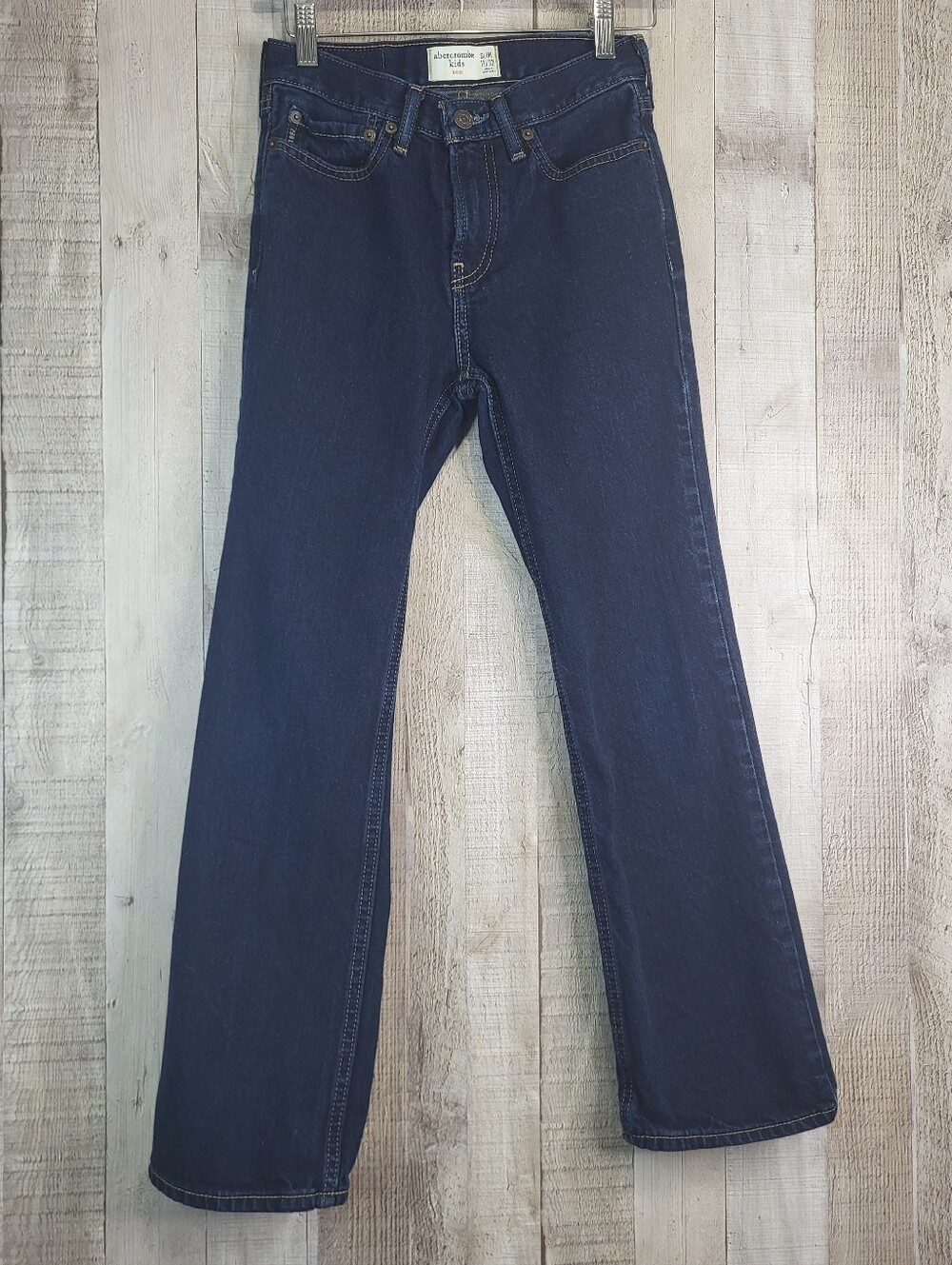 Ambercrombie & Fitch Boys Slim Boot Dark Blue Jeans. Boys Size 11/12